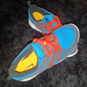 Nike Kids Blue and Orange Mesh Trainer Sneakers